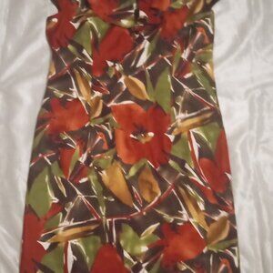 Coldwater Creek women's lined dress sleeveless multicolor paisley size 10